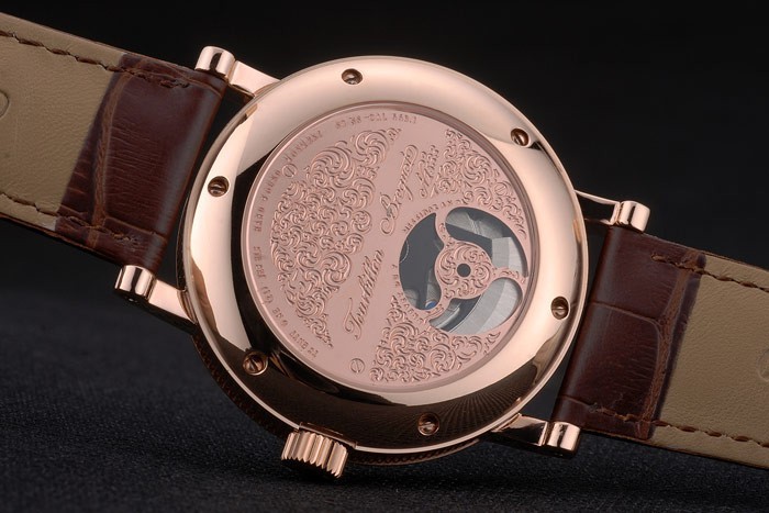 Complications Breguet Classique Or Rose Marron foncé Bracelet en cuir 80154-6