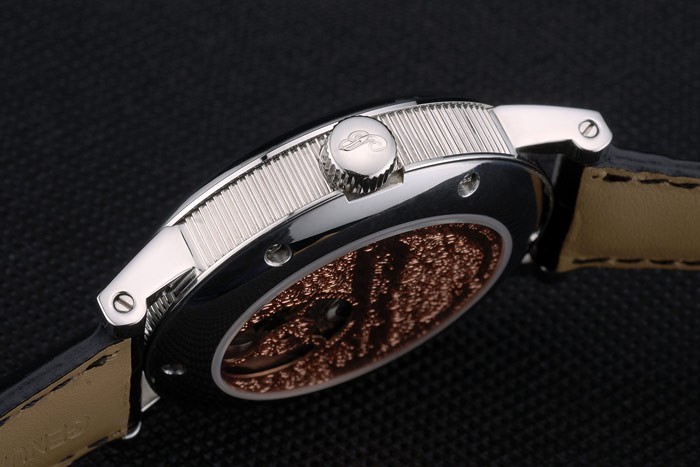 Breguet Classique Complications Boîtier en acier inoxydable bracelet en cuir noir 80157-9