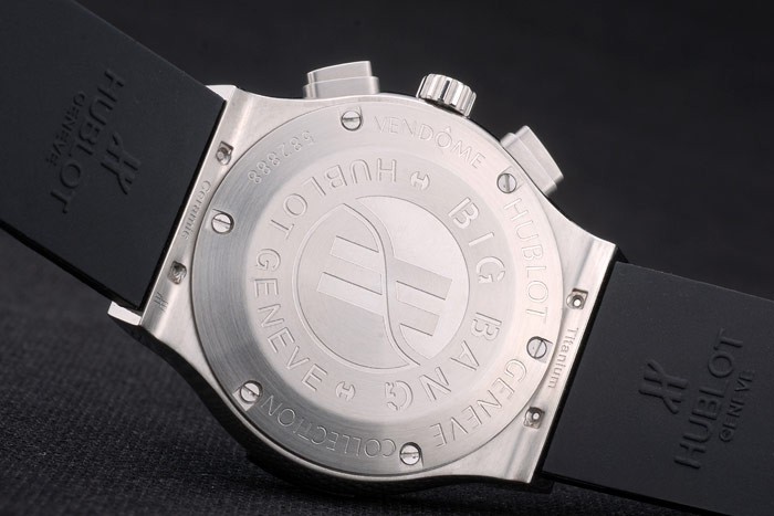 Hublot Big Bang bracelet en caoutchouc noir Bleu Checkered Dial 80199-6