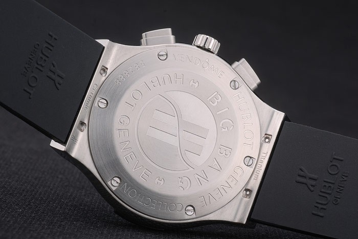 Hublot Big Bang bracelet en caoutchouc noir blanc Checkered Dial 80197-6
