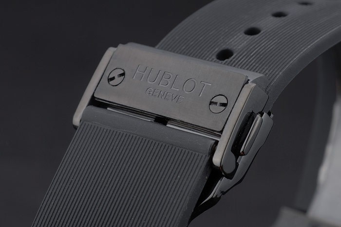Hublot Big Bang bracelet en caoutchouc noir Noir Checkered Dial 80193-4