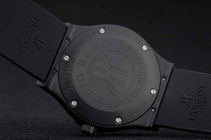 Hublot Big Bang bracelet en caoutchouc noir Noir Checkered Dial 80193-6