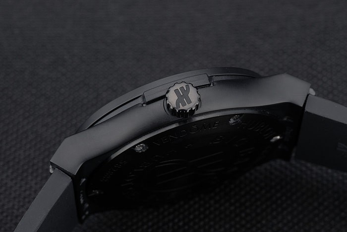 Hublot Big Bang bracelet en caoutchouc noir Noir Checkered Dial 80193-7