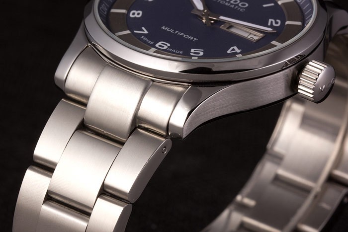 Acier inoxydable Mido Multifort Gris Strap-Cadran Argent 80295-5