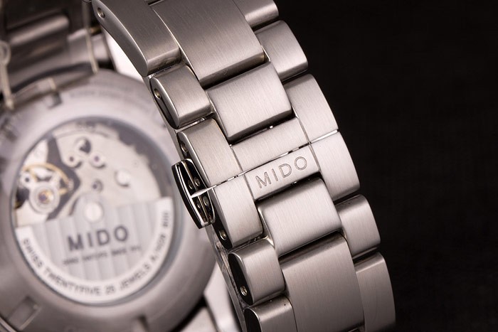 Acier inoxydable Mido Multifort Gris Strap-Cadran Argent 80295-6