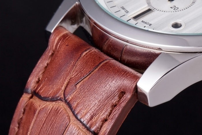 Mido Multifort Brown Croco bracelet en cuir cadran blanc 80286-5