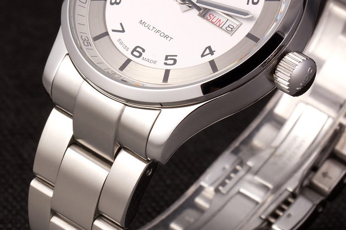 Mido Multifort bracelet en acier inoxydable Cadran Blanc 80291-5