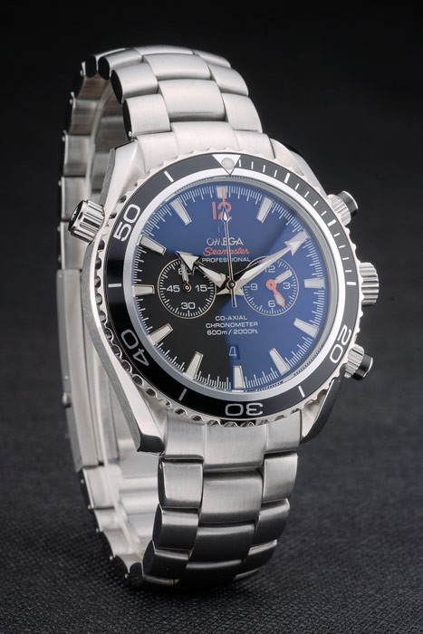 Omega Seamaster Planet Ocean Noir Tachymeter cadran noir bracelet en acier inoxydable 80240-2