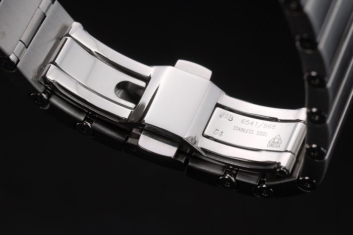 Argent Swiss Lady Omega Constellation Bracelet en acier inoxydable Dial 80290-5