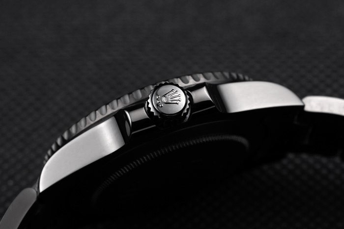 Swiss Rolex GMT Master II Pro-Hunter Black Steel Strap cadran noir-6