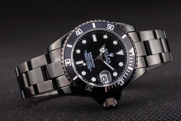 Rolex Submariner Large Lady Black Bezel cadran noir tachymètre-2