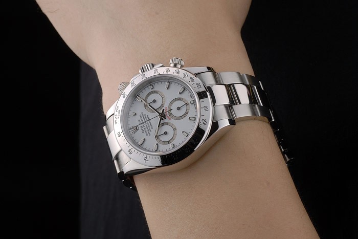 Swiss Rolex Daytona en acier inoxydable Bracelet Cadran Blanc 80297-2