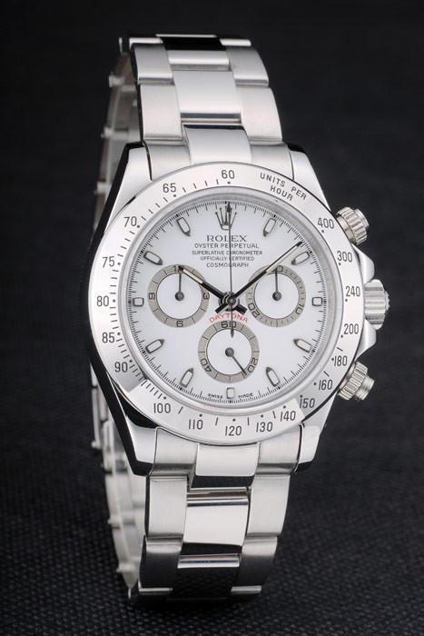 Swiss Rolex Daytona en acier inoxydable Bracelet Cadran Blanc 80297-3