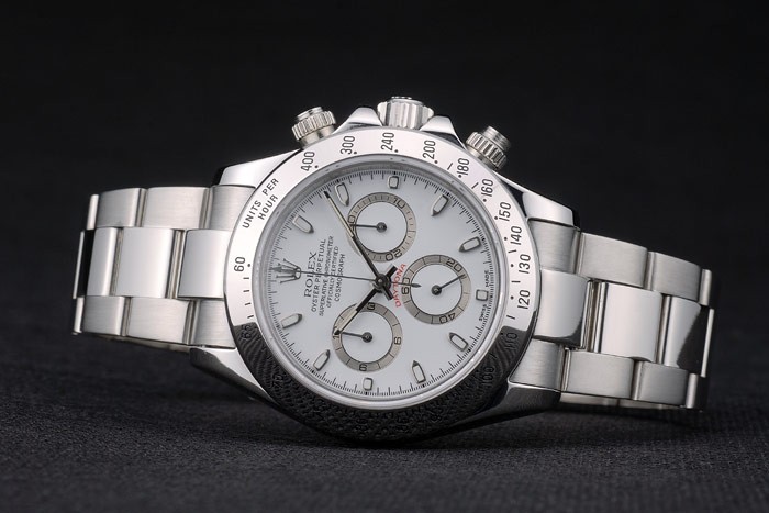 Swiss Rolex Daytona en acier inoxydable Bracelet Cadran Blanc 80297-5