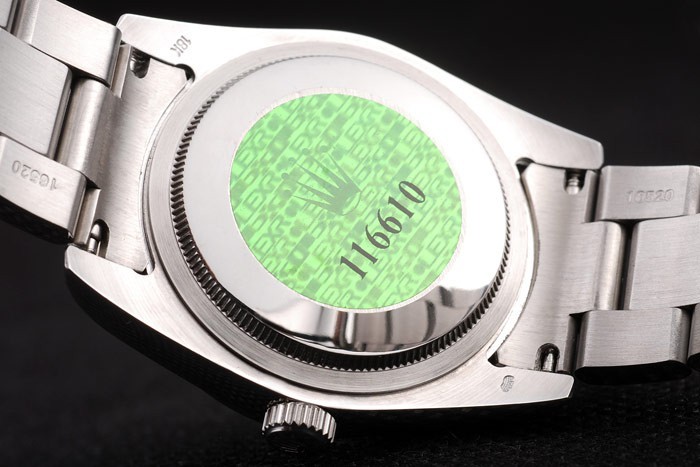 Rolex Explorer poli cadran en acier inoxydable noir-5