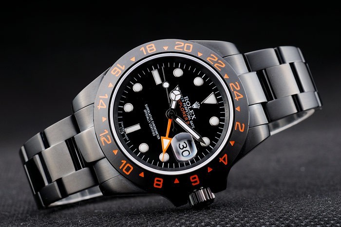 Rolex Explorer Noir Céramique Bezel cadran noir tachymètre-3