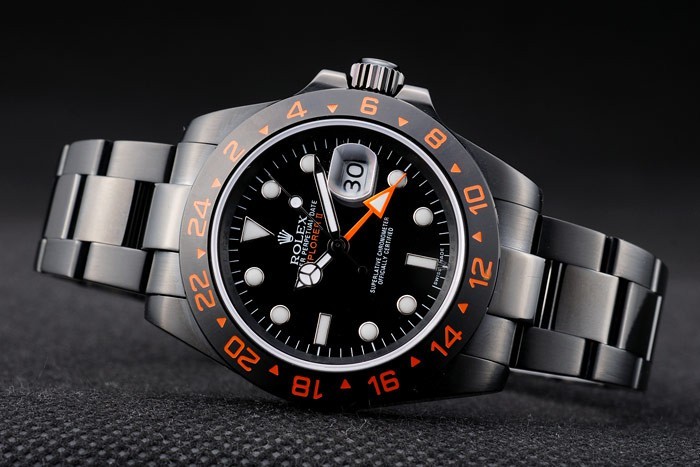 Rolex Explorer Noir Céramique Bezel cadran noir tachymètre-4