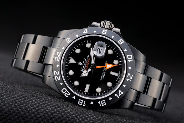 Rolex Explorer Noir Céramique Bezel cadran noir tachymètre-4
