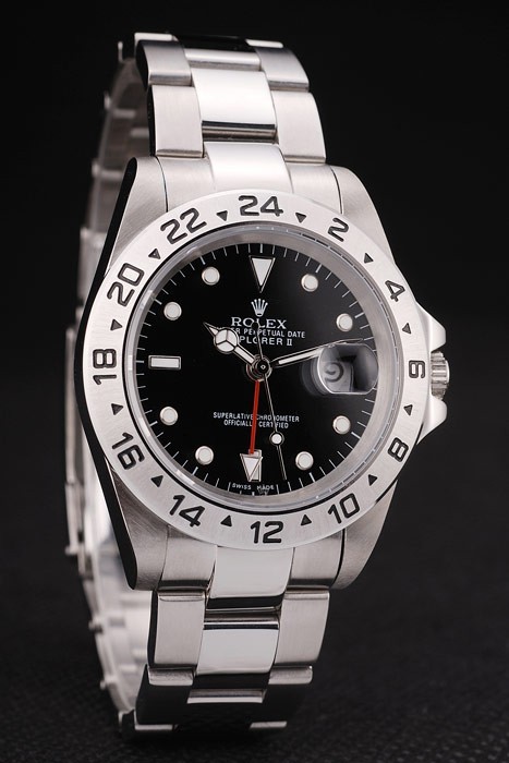 Rolex Explorer en acier inoxydable cadran noir tachymètre-1