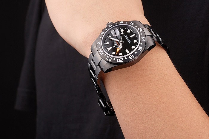 Swiss Rolex Explorer en céramique noire Lunette Cadran Noir Tachymeter-2