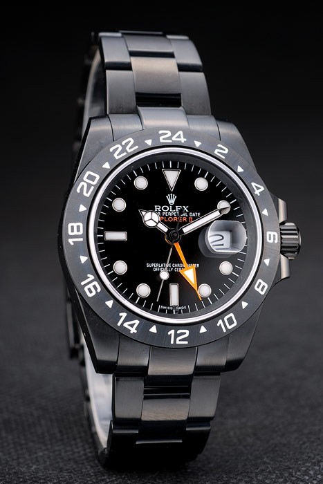 Swiss Rolex Explorer en céramique noire Lunette Cadran Noir Tachymeter-3