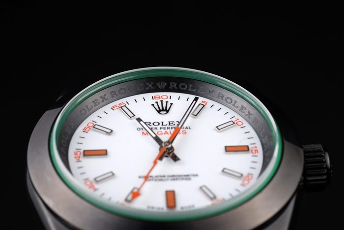 Rolex Milgauss teinté vert Pro-Hunter Saphire Cadran Blanc-3