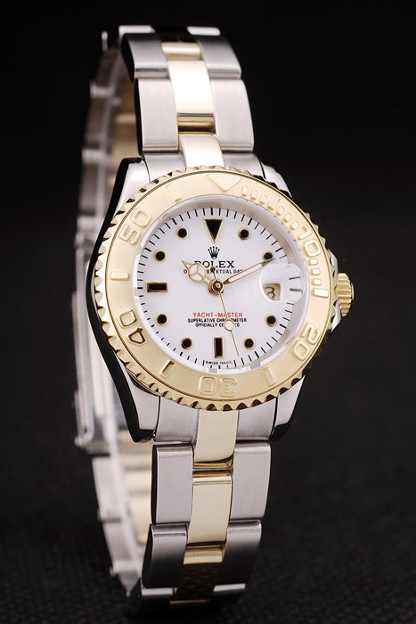 Rolex Yacht Master Gold Cadran Blanc Tachymeter-1