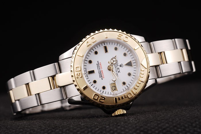 Rolex Yacht Master Gold Cadran Blanc Tachymeter-2