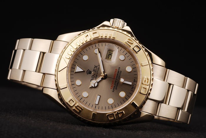 Rolex Yacht Master Gold Dial Or Tachymeter-3