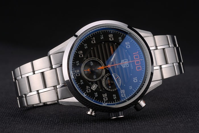 Tag Heuer Carrera Tachymètre Bezel cadran blanc bracelet en acier inoxydable-3