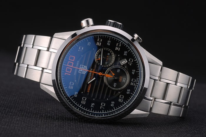 Tag Heuer Carrera Tachymètre Bezel cadran blanc bracelet en acier inoxydable-4
