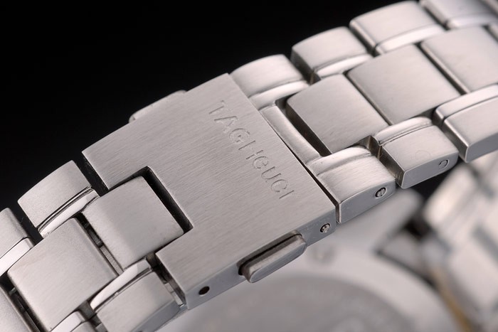 Tag Heuer Carrera Tachymètre Bezel cadran blanc bracelet en acier inoxydable-5
