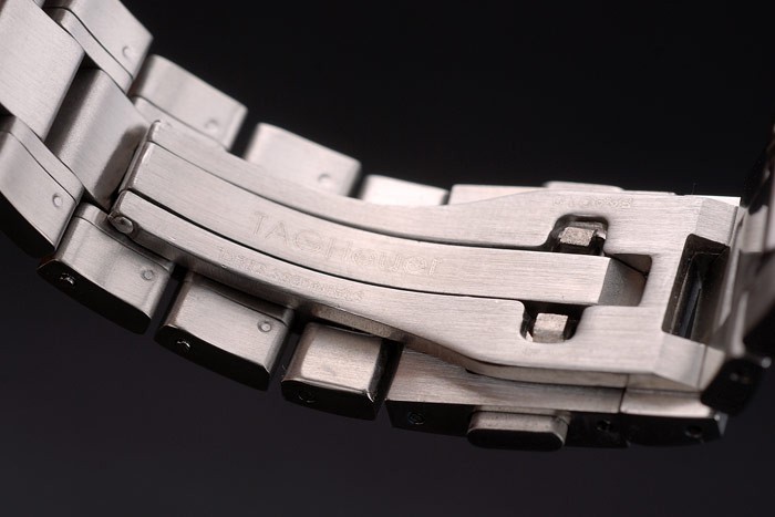Tag Heuer Carrera Tachymètre Bezel cadran blanc bracelet en acier inoxydable-6