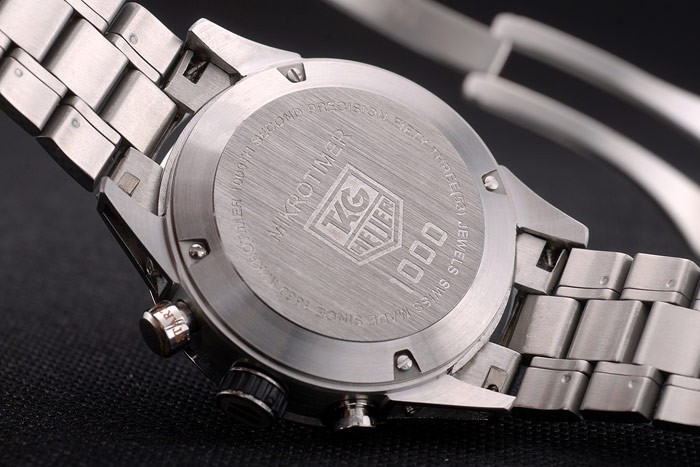 Tag Heuer Carrera Tachymètre Bezel cadran blanc bracelet en acier inoxydable-7