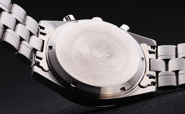 Tag Heuer Carrera céramique noire Bracelet caoutchouc Bezel 7911-3