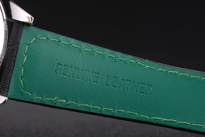 Tag Heuer Carrera McLaren en céramique noire Lunette noire en cuir perforé Strap 7921-8