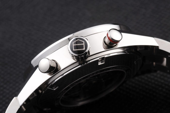 Tag Swiss Heuer Carrera Tachymètre Lunette en acier inoxydable Checkered Brown Dial-7