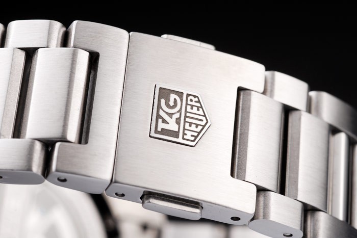 Tag Swiss Heuer Carrera Tachymètre Lunette en acier inoxydable cadran noir-5