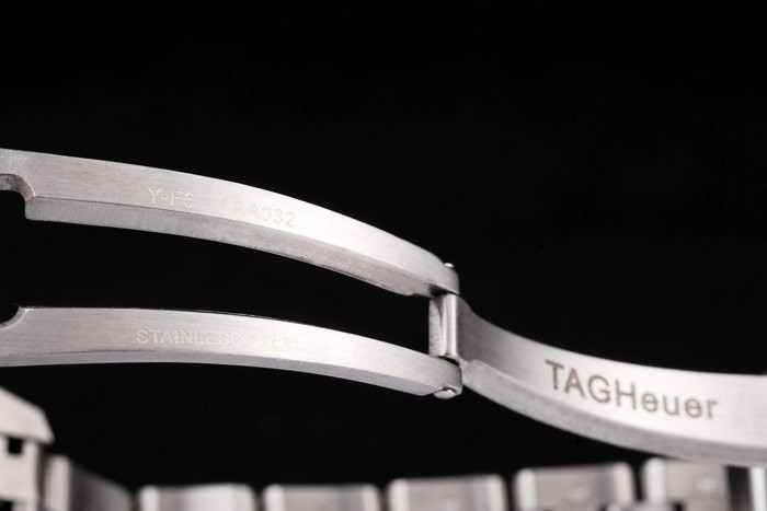Tag Swiss Heuer Carrera Tachymètre Lunette en acier inoxydable cadran noir-6