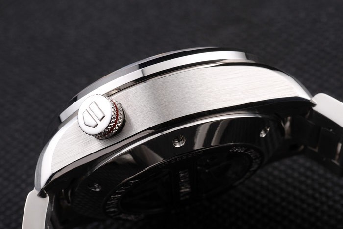 Tag Swiss Heuer Carrera Tachymètre Lunette en acier inoxydable cadran noir-8