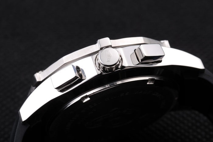 Tag Heuer Aquaracer Tachymeter Bezel cadran noir bracelet en caoutchouc noir-5