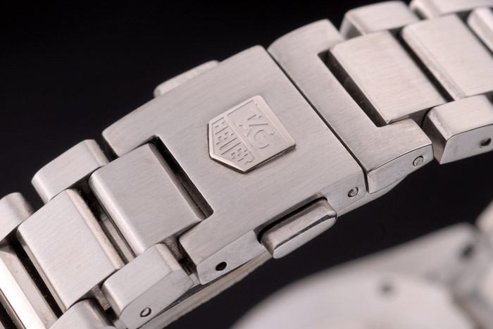 Tag Boîtier en acier inoxydable Carrera Heuer et bracelet cadran noir 7909-5