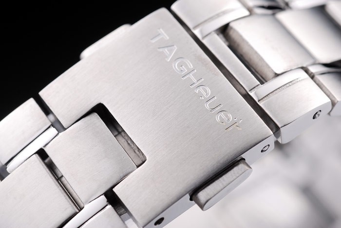 Tag Heuer Carrera Tachymètre Bezel cadran noir bracelet en acier inoxydable-3