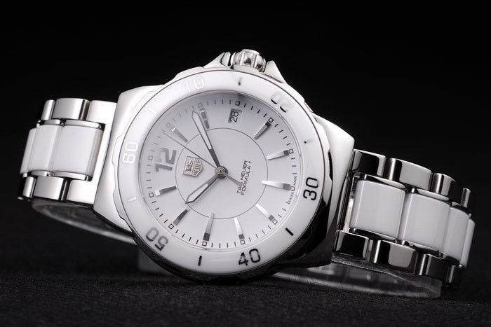 Tag Heuer Formula 1 Céramique blanche Bezel Cadran Blanc-3