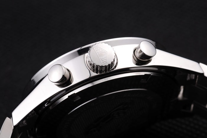 Tag Heuer SLR en acier inoxydable poli Case cadran noir bracelet en acier inoxydable-6
