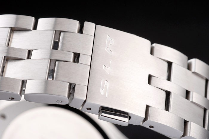 Tag Heuer SLR Swiss Tachymeter Lunette en acier inoxydable cadran blanc-4