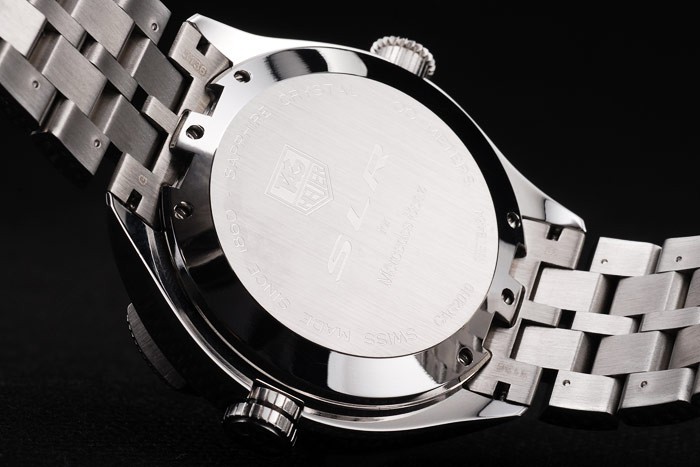 Tag Heuer SLR Swiss Tachymeter Lunette en acier inoxydable cadran blanc-6