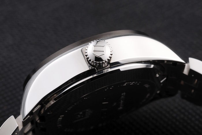 Tag Heuer SLR Swiss Tachymeter Lunette en acier inoxydable cadran blanc-7