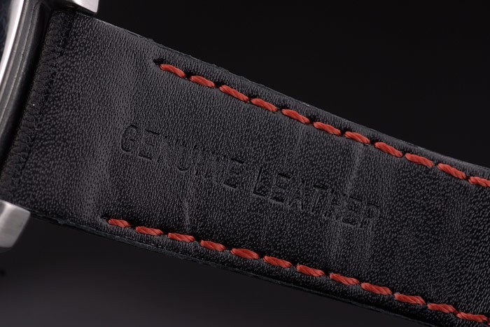 Tag Heuer Monaco Mikrograph bracelet en cuir noir cadran noir 7924-9