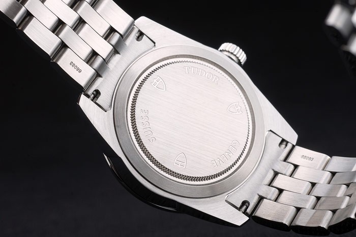 Bracelet suisse Tudor classique en acier inoxydable Argent Patterned Cadran Argent 80298-6